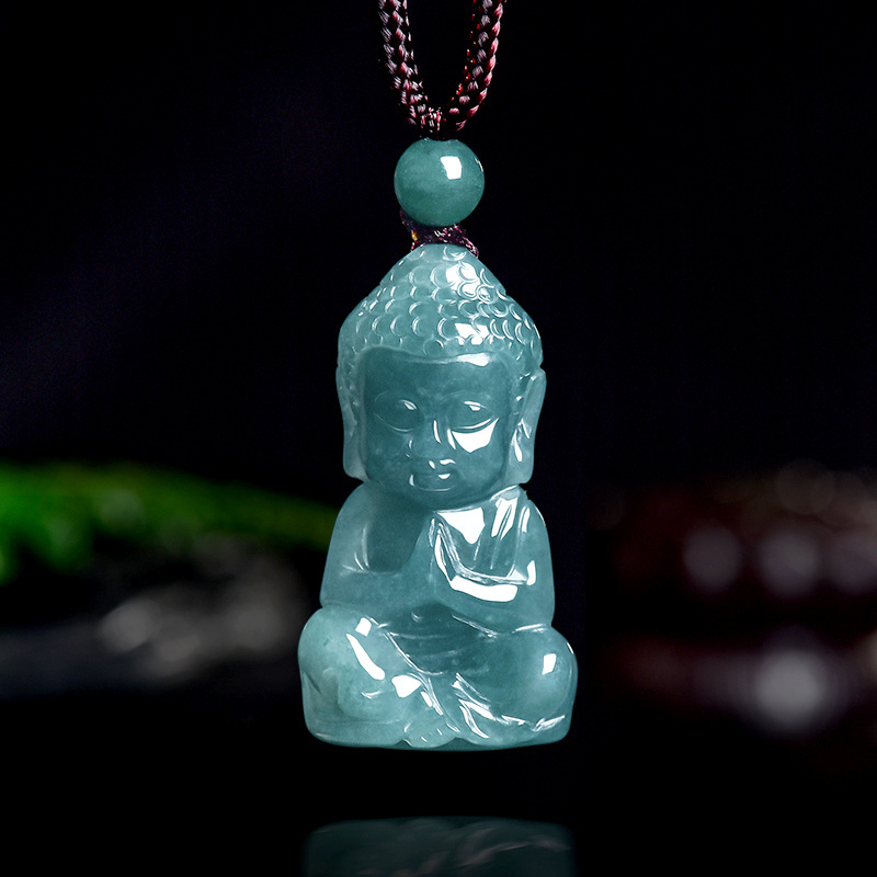 Necklaces - Doğal Gerçek Zümrüt Yeşim Mavi Su
