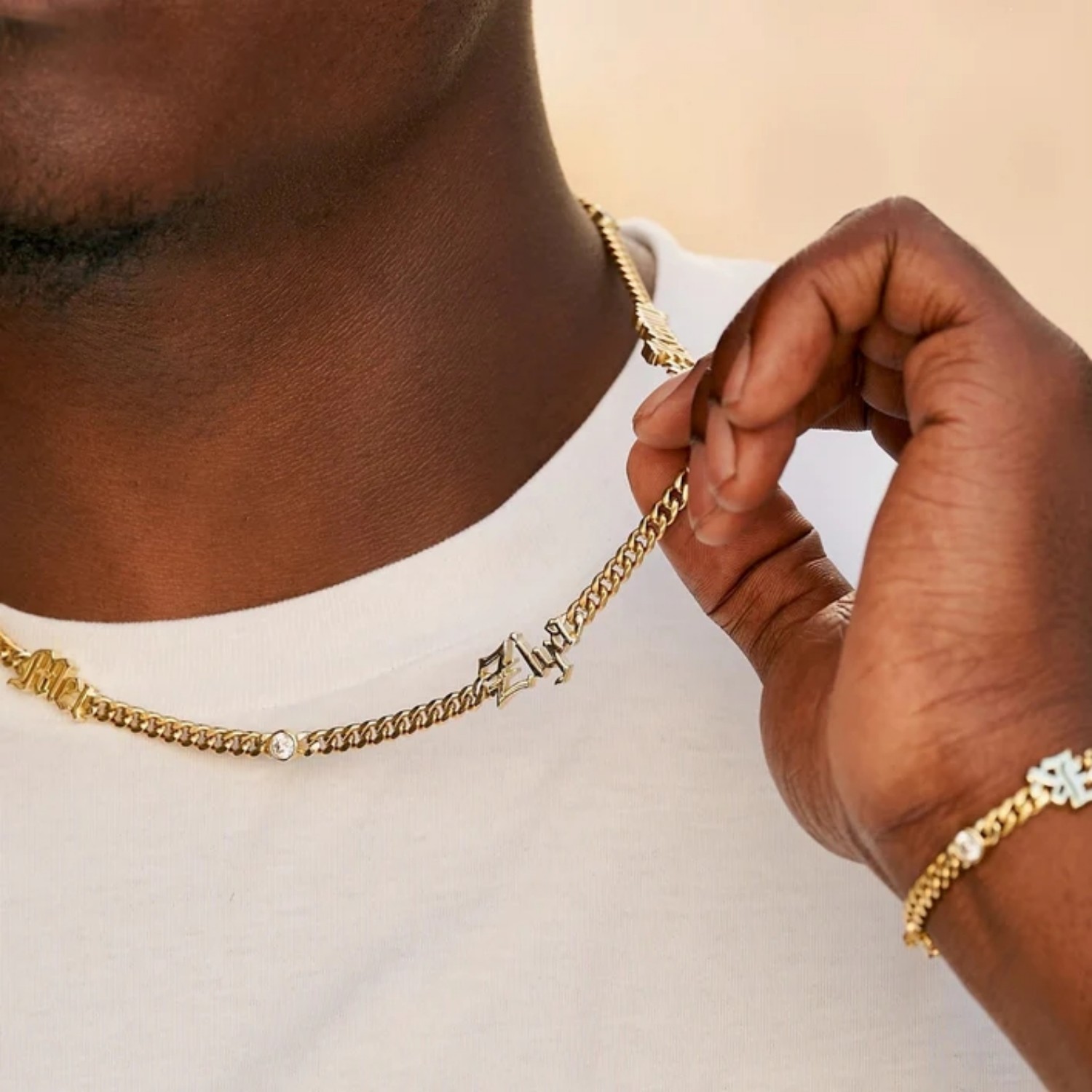 Cuban Link Chain 12Mm - Özel Eski İngilizce İsimli Kolye, Küba