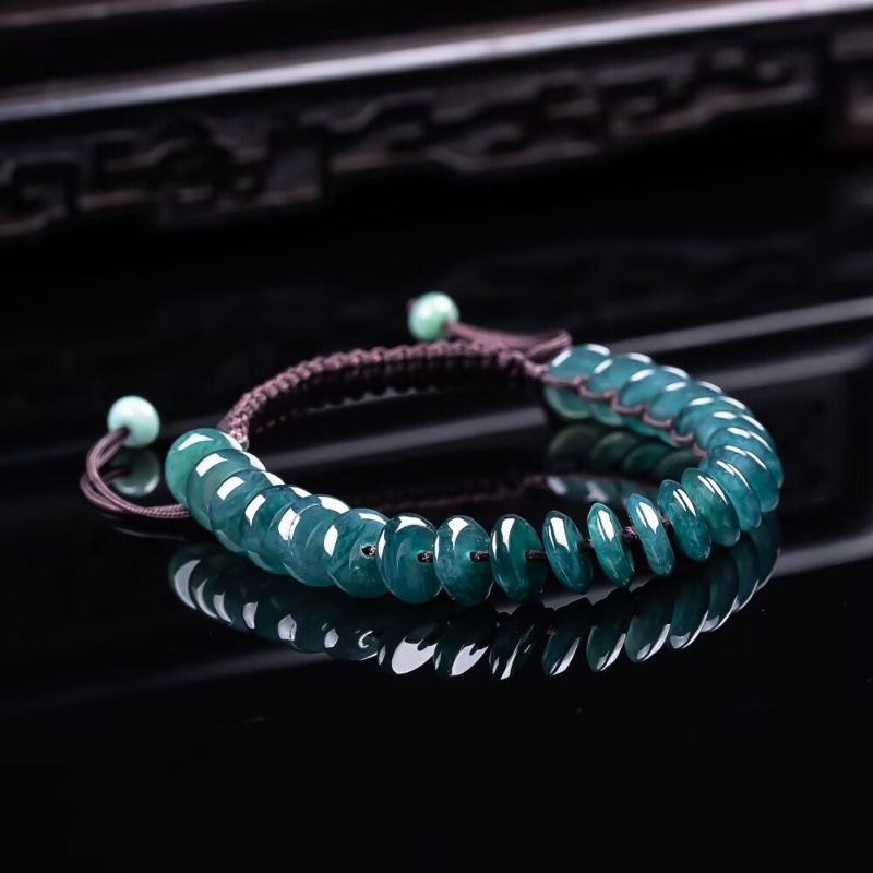 Necklaces - Doğal Gerçek Zümrüt Mavi Su Abaküs