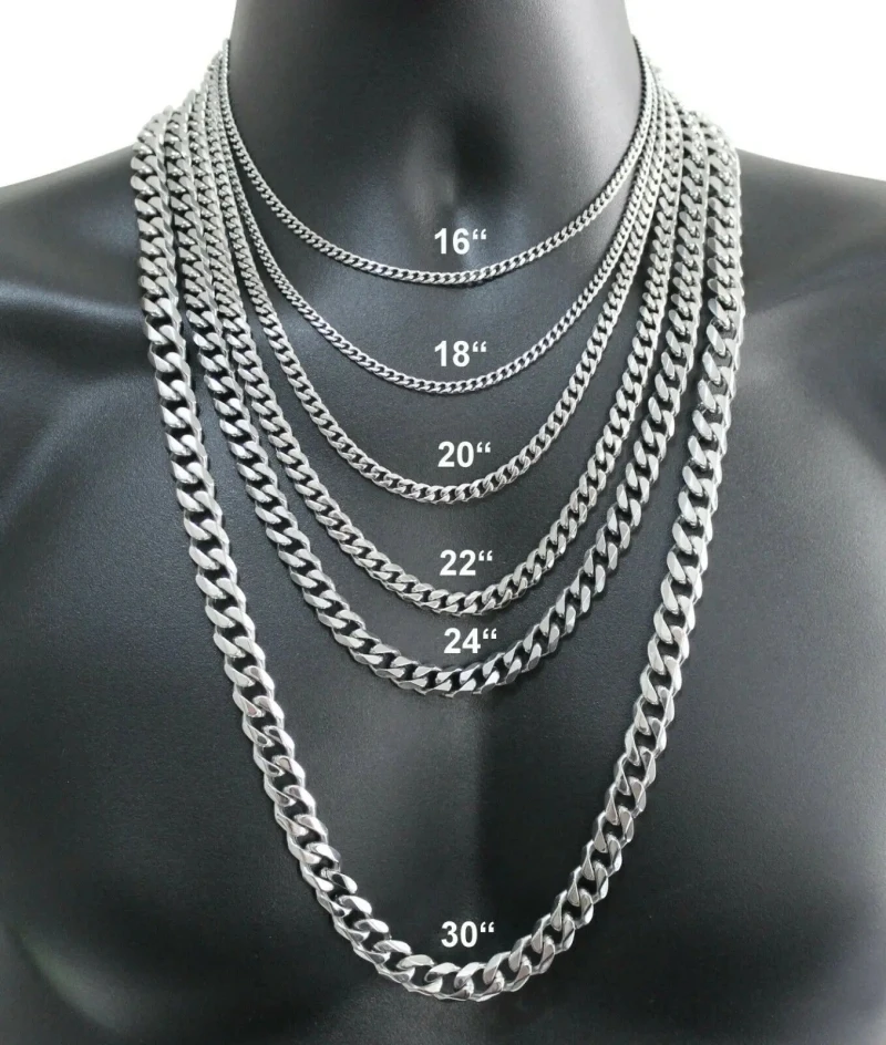 Cuban Link Chain 12Mm - Erkek 925 Ayar Gümüş Kolye 2/4/6/8/10/12