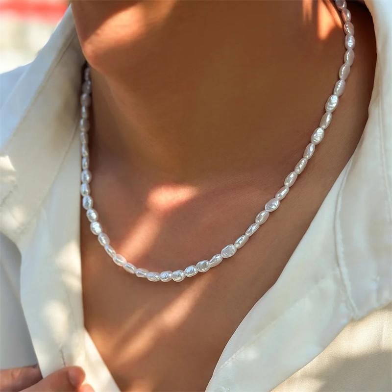 Pearl Choker Necklace Vintage - Yeni Moda Basit İmitasyon İnci Gerdanlık