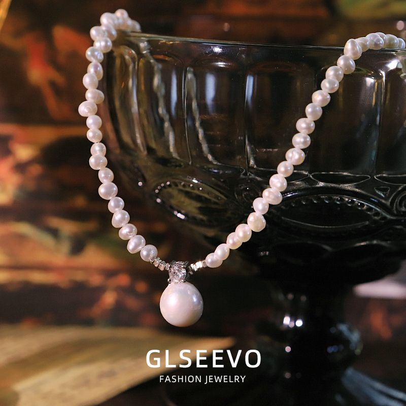 Pearl Choker Necklace Vintage - Yeni Moda Tatlı Su İncisi Zirkon