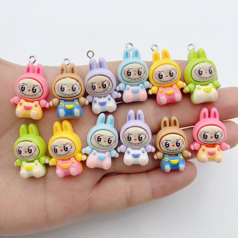Earrings - 10 adet Kawaii Tavşan Çilek Evi
