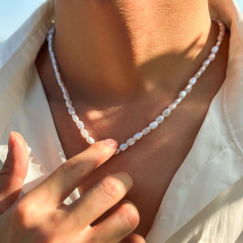 Pearl Choker Necklace Vintage - Kadınlar için yeni moda basit taklit