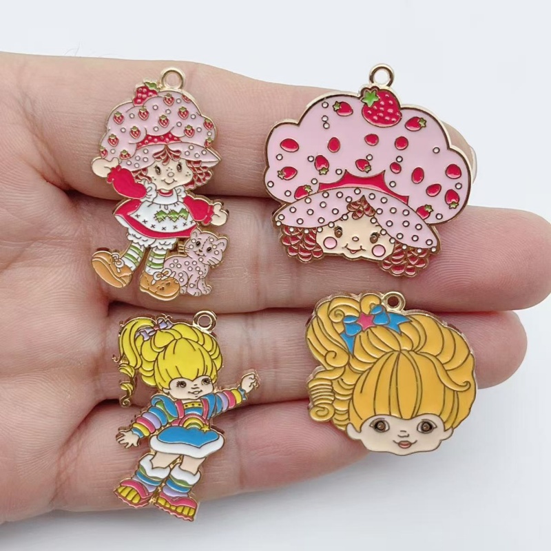 Earrings - 10 adet Sevimli Küçük Kız Emaye