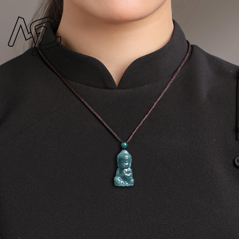 Doğal Gerçek Zümrüt Yeşim Mavi - Necklaces incelemesi ve fiyatı