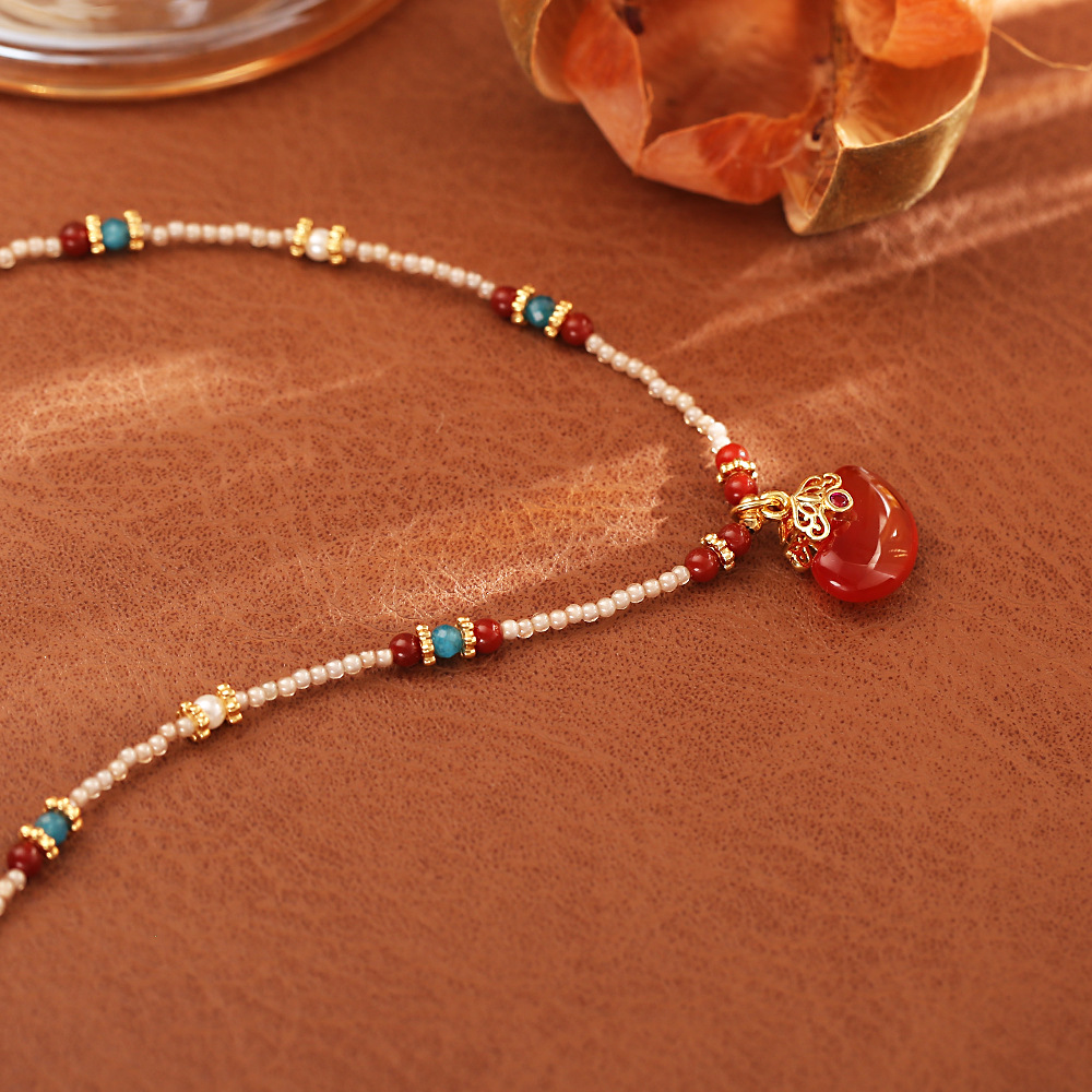 Yeni Çin Tarzı, Doğal Kırmızı  - Pearl Choker Necklace Vintage incelemesi ve fiyatı