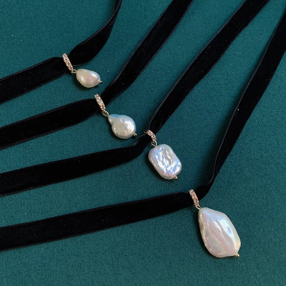 Siyah Kadife Kurdele Gerdanlık - Pearl Choker Necklace Vintage incelemesi ve fiyatı