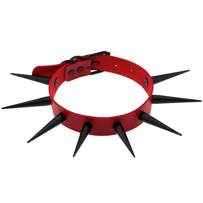 Kırmızı uzun başak gerdanlık P - Goth Punk Spike Choker incelemesi ve fiyatı