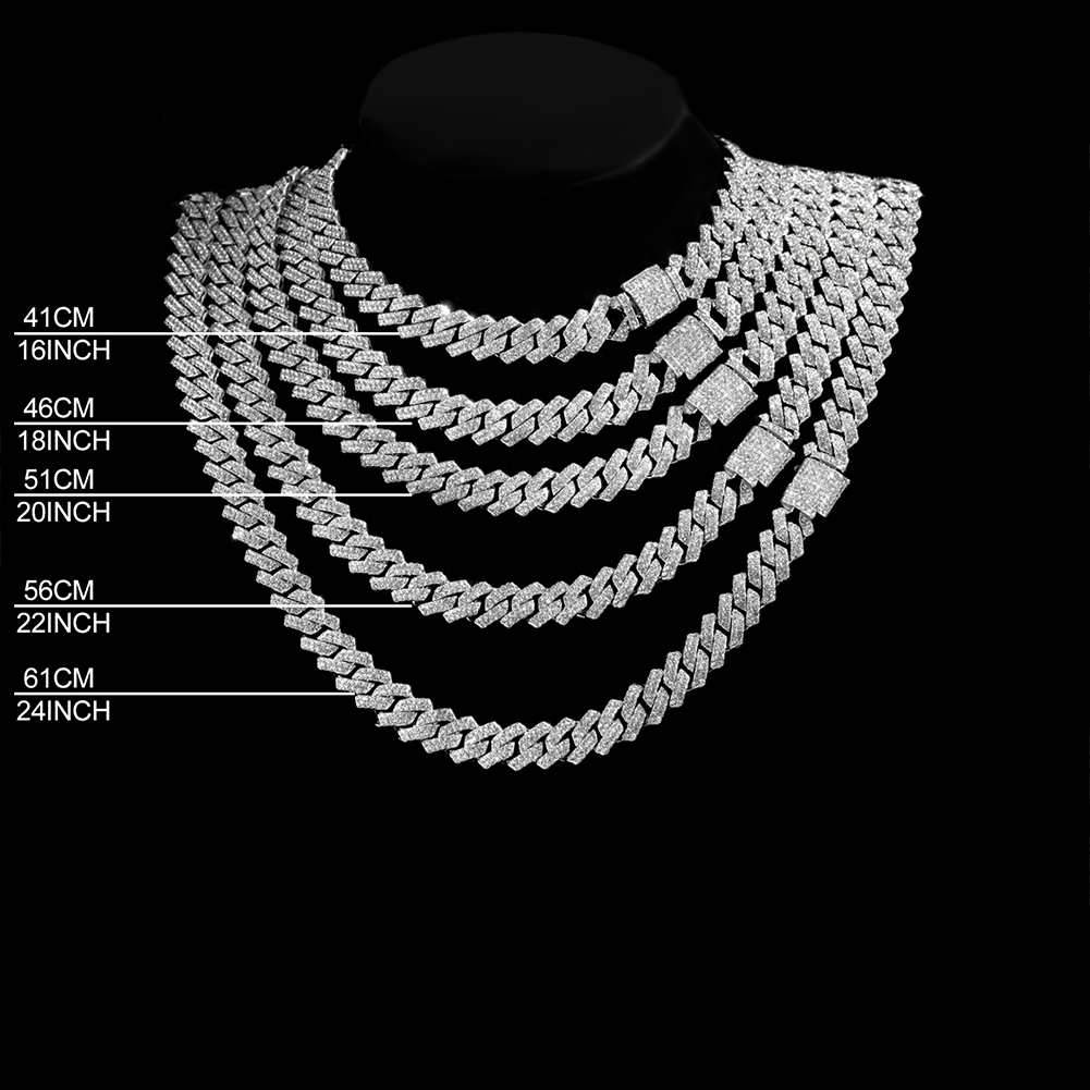 14mm Buzlu Out Prong Küba Link - Cuban Link Chain 12Mm incelemesi ve fiyatı