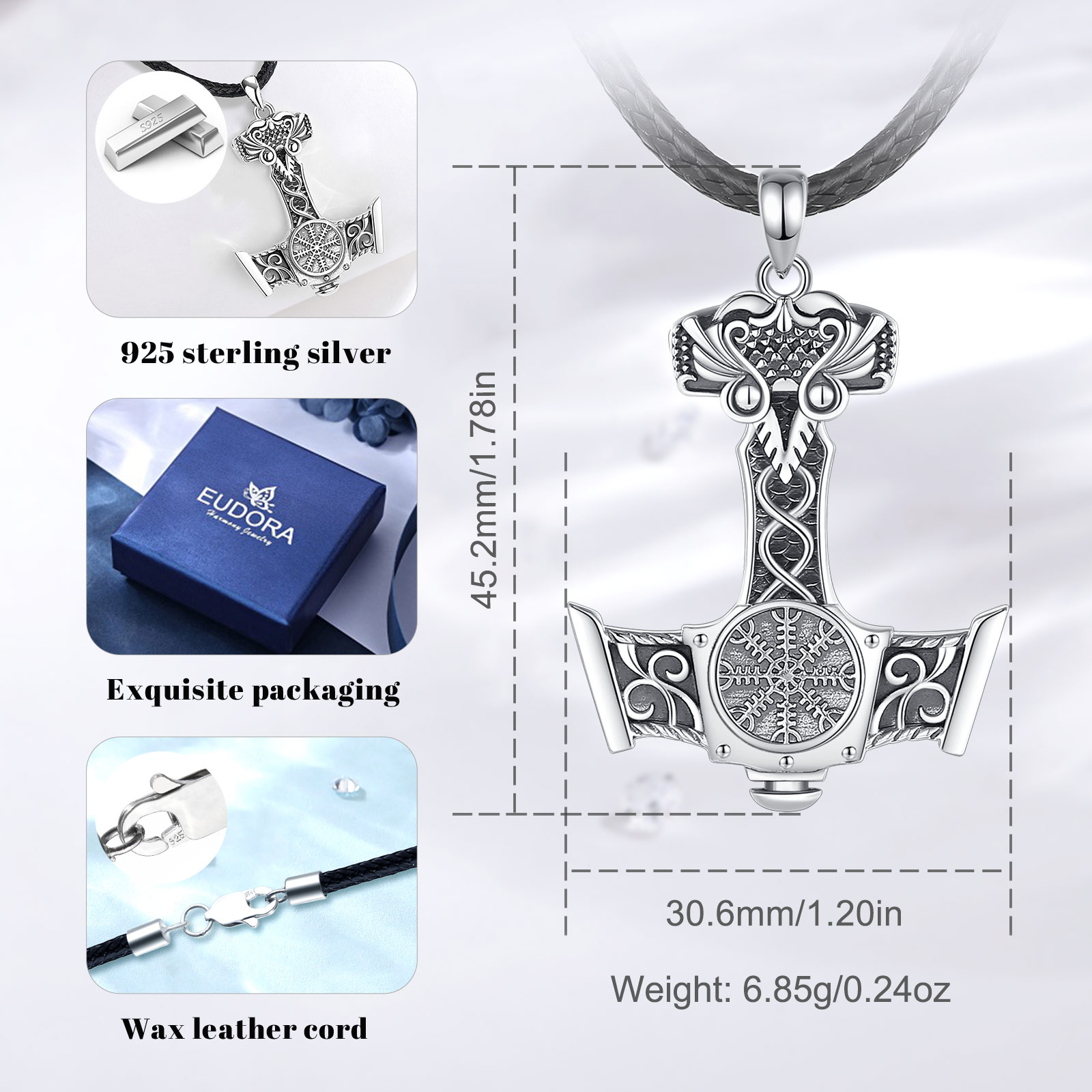 Eudora 925 Ayar Gümüş İskandin - 925 Sterling Silver Chain Necklace Men incelemesi ve fiyatı