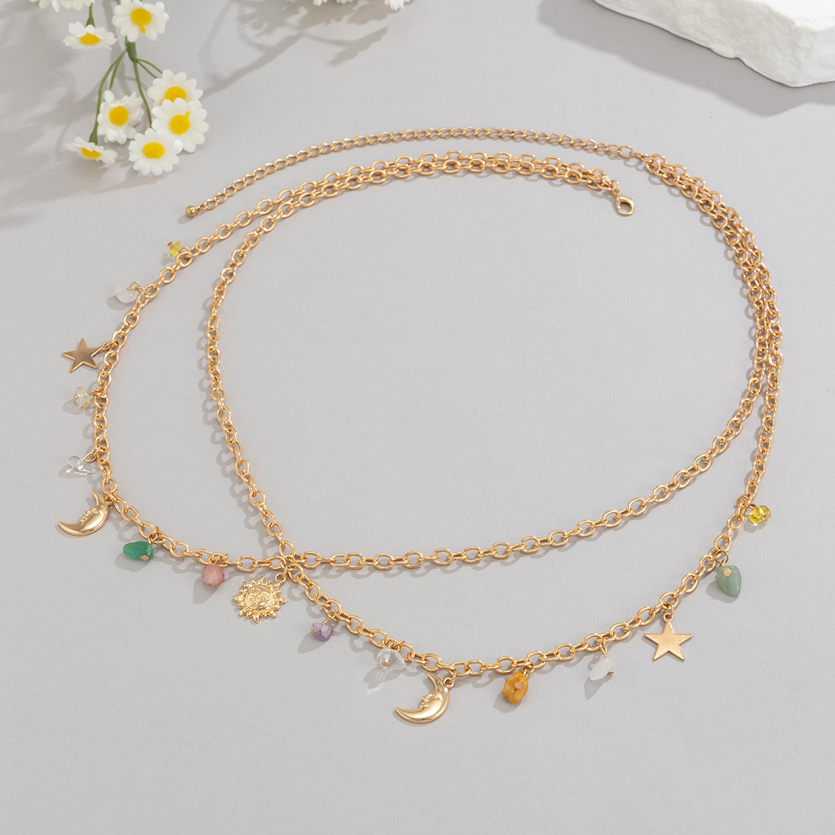 Boho Yıldız Ay Güneş Kolye Bel - Body Jewelry incelemesi ve fiyatı