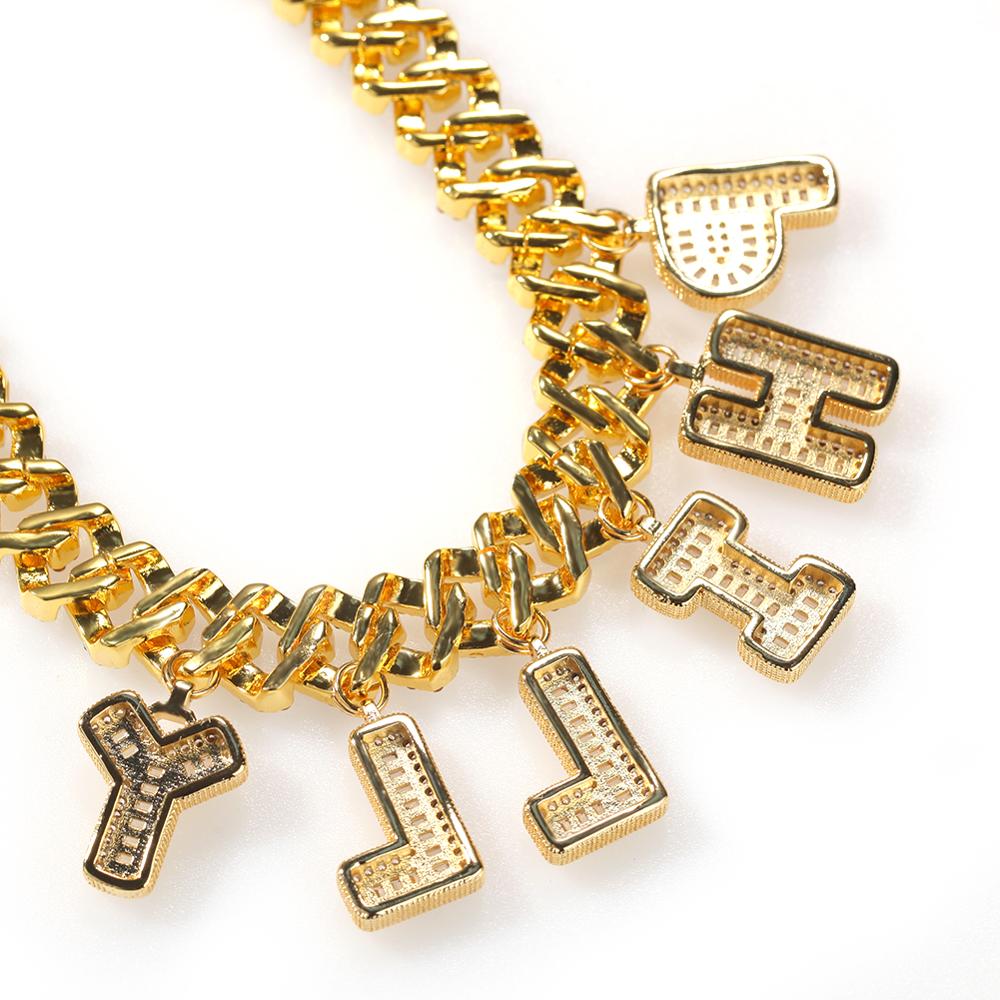 UWIN DIY Baguettecz Letter Nec - Cuban Link Chain 12Mm incelemesi ve fiyatı