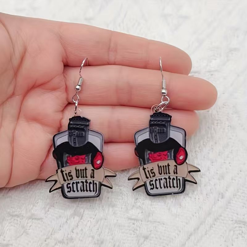 10 adet akrilik siyah beyaz al - Earrings incelemesi ve fiyatı