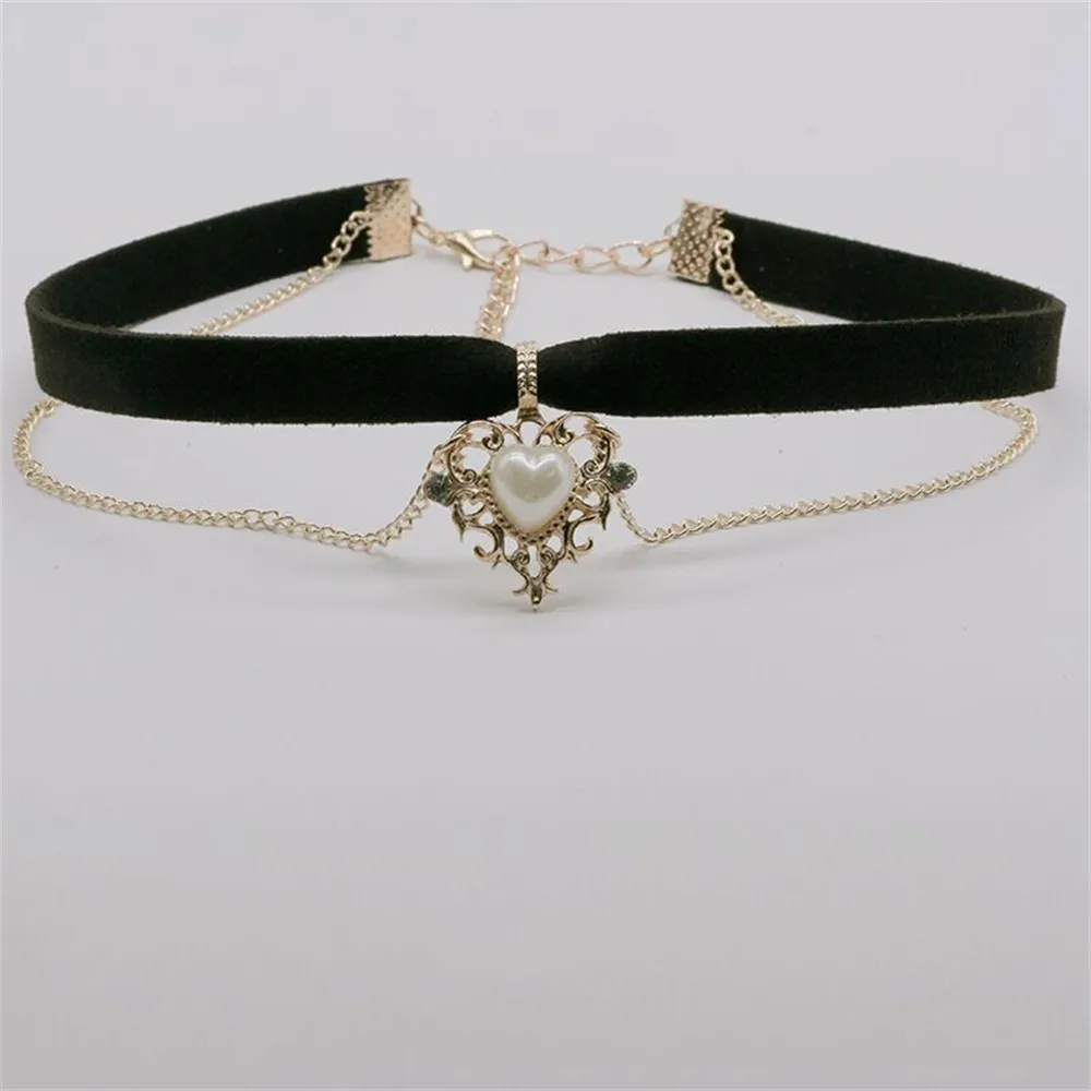 Vintage kadife zincir gerdanlı - Pearl Choker Necklace Vintage incelemesi ve fiyatı