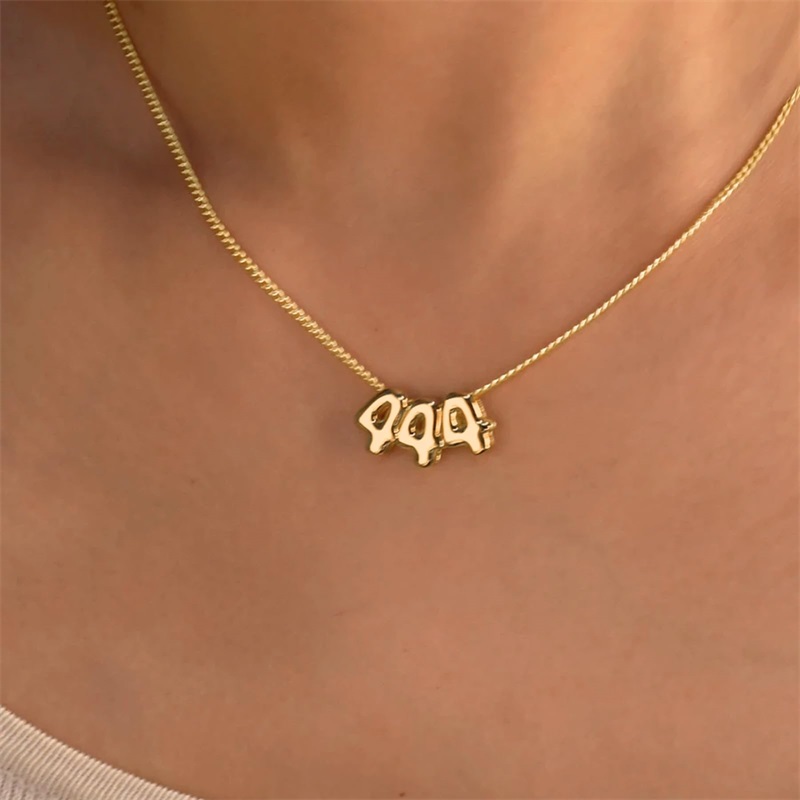 Kişiye Özel 3D Kabarcık Harfli - Initial Letter Necklace 18K Gold incelemesi ve fiyatı