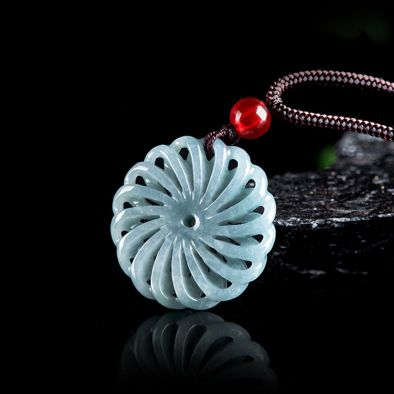 Burma Yeşim Taşı Çiçek Kolye U - Necklaces incelemesi ve fiyatı