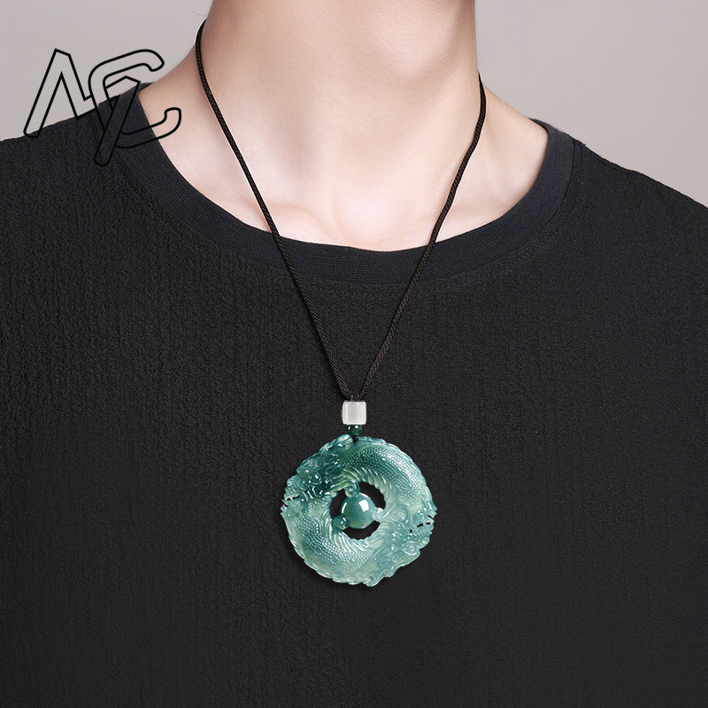 Doğal Gerçek Zümrüt Mavi Su Ye - Necklaces incelemesi ve fiyatı