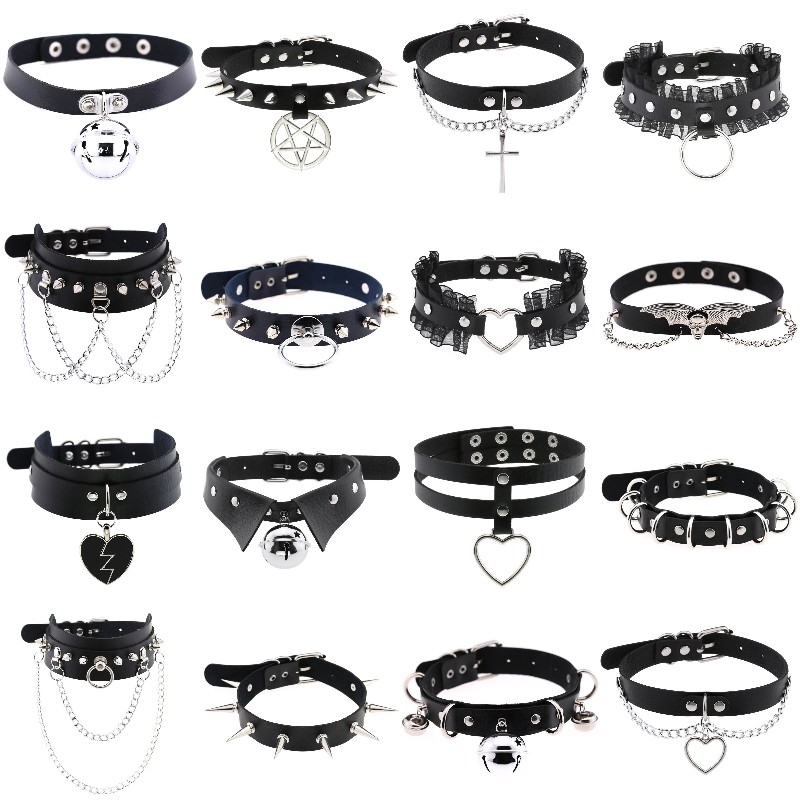 Trendy Punk Spike Perçin Deri  - Goth Punk Spike Choker incelemesi ve fiyatı