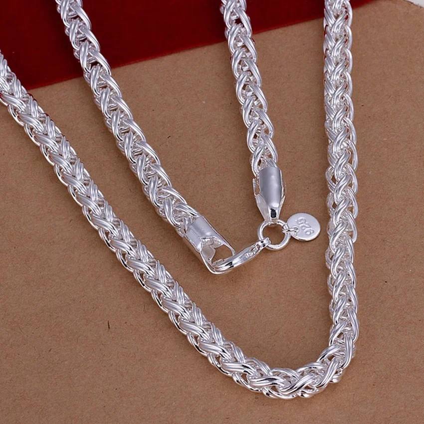 50 cm 925 Ayar Gümüş 6 MM Koly - 925 Sterling Silver Chain Necklace Men incelemesi ve fiyatı
