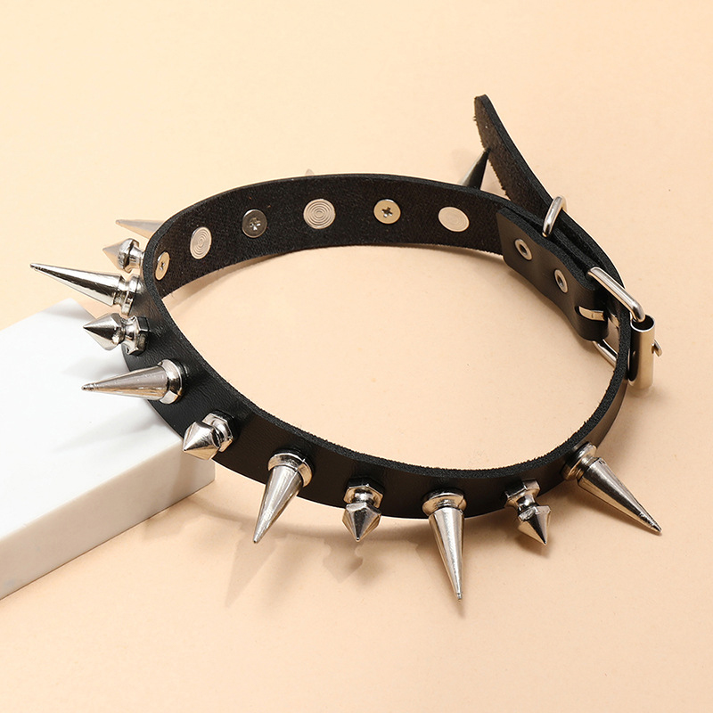 Punk uzun başak gerdanlık Faux - Goth Punk Spike Choker incelemesi ve fiyatı