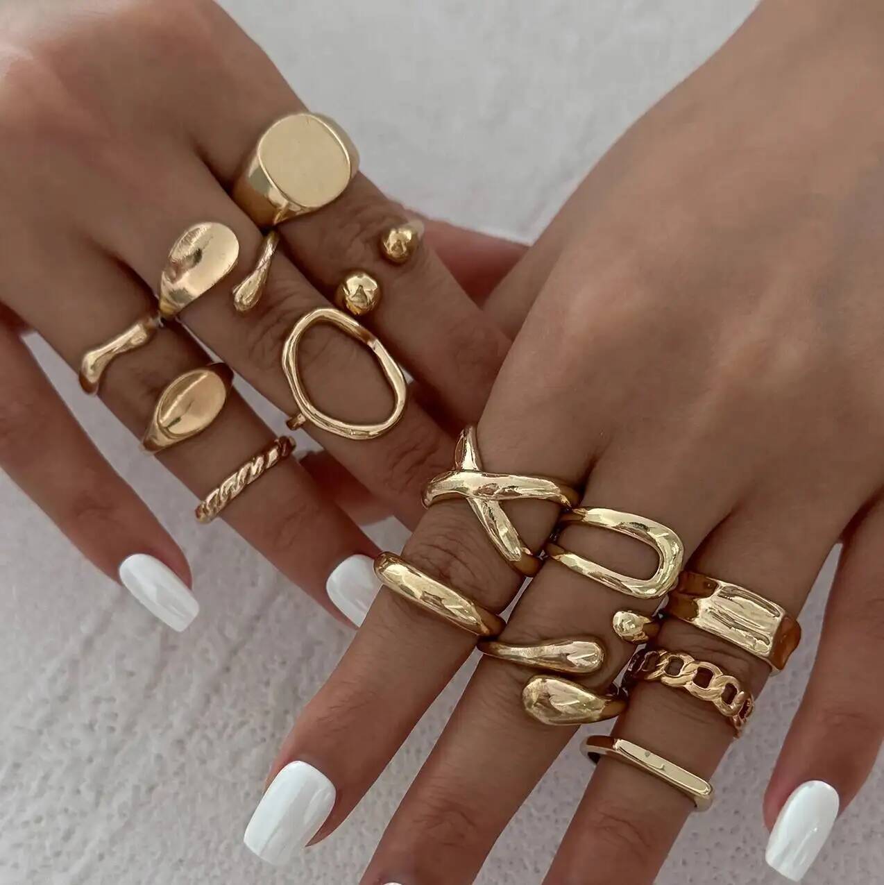 IngeSight.Z 14 adet/takım Hip  - Vintage Punk Knuckle Rings Set incelemesi ve fiyatı