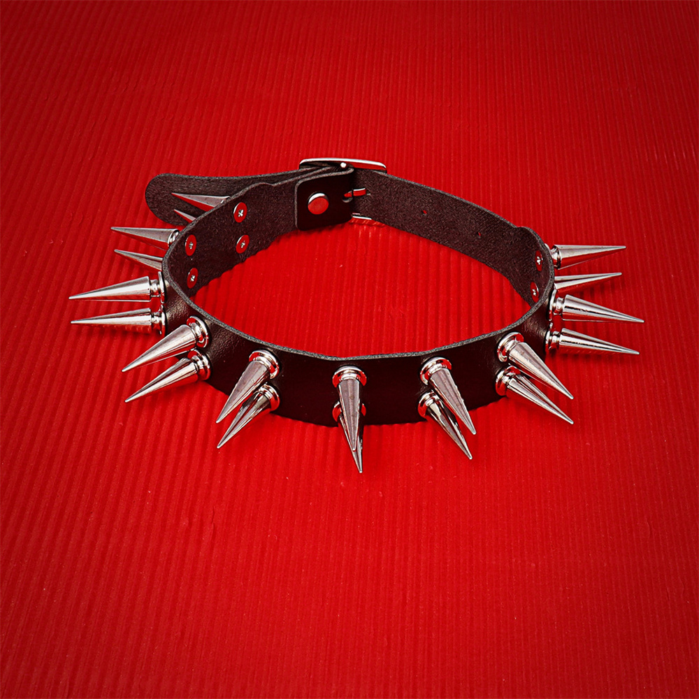 Uzun Çivili Gerdanlık Kadın Er - Goth Punk Spike Choker incelemesi ve fiyatı