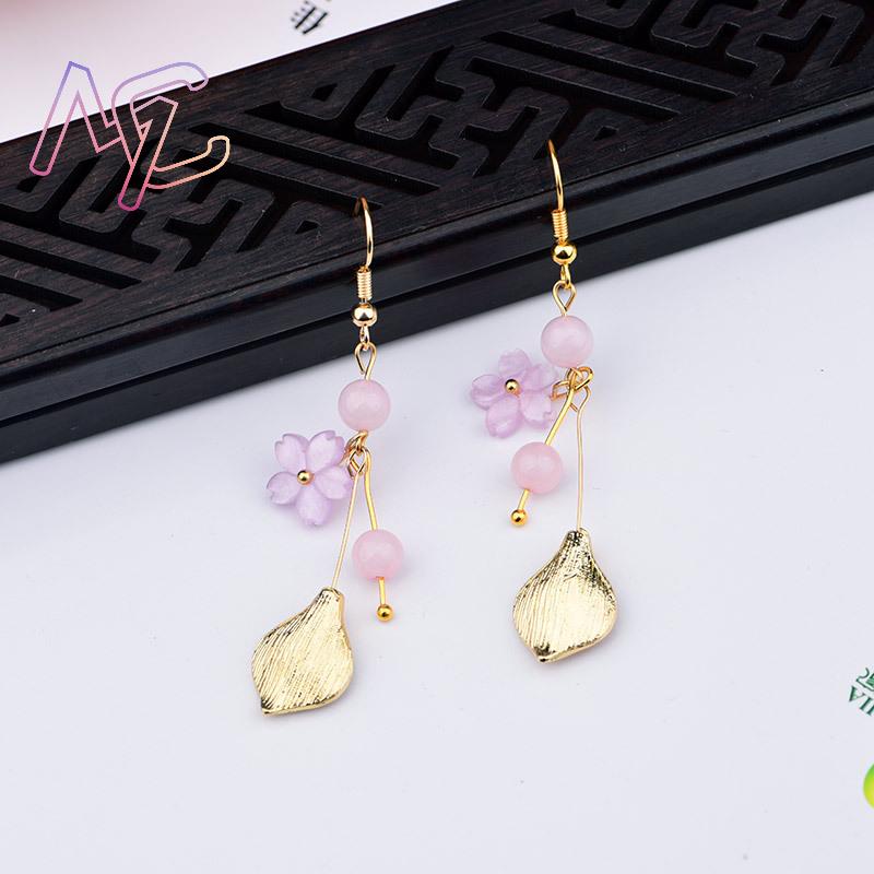 Pembe Doğal Yeşim Çiçek Küpe K - Earrings incelemesi ve fiyatı