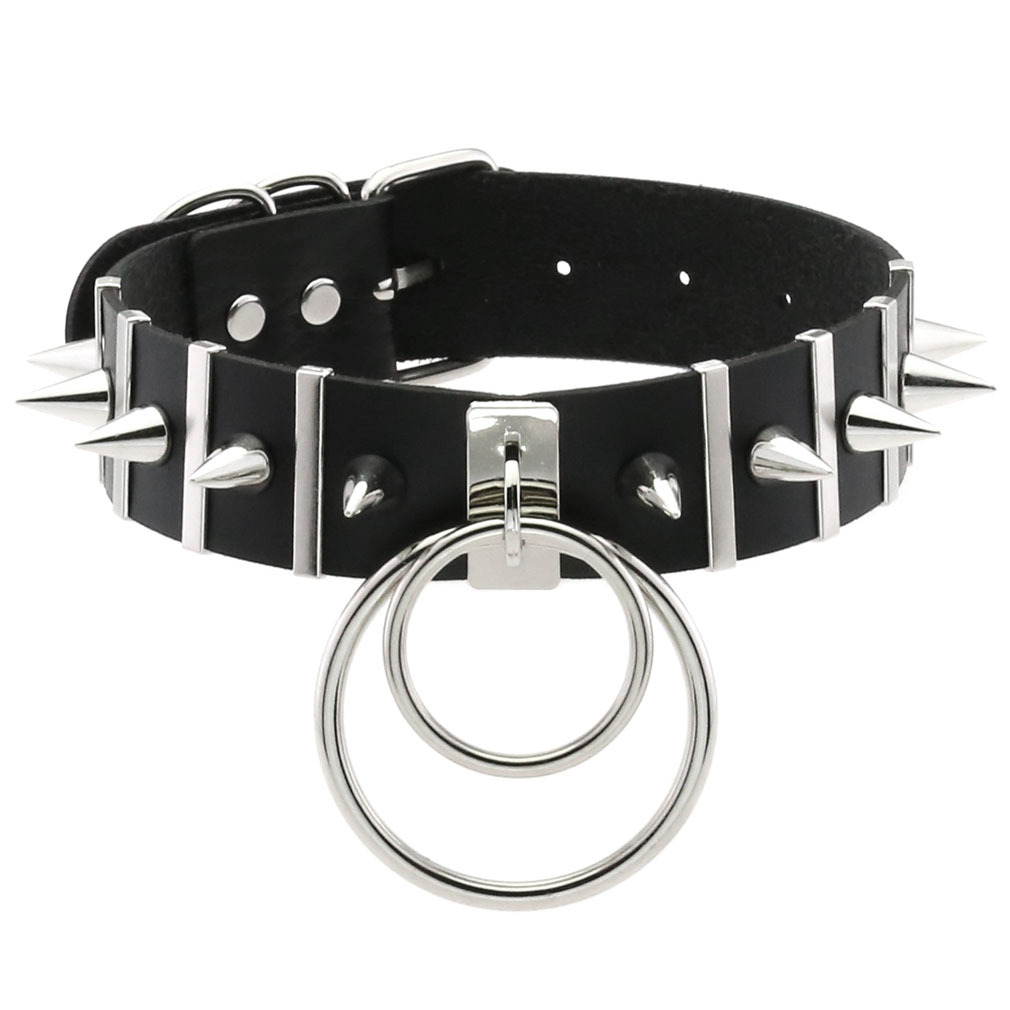 Büyük sivri gerdanlık deri yak - Goth Punk Spike Choker incelemesi ve fiyatı
