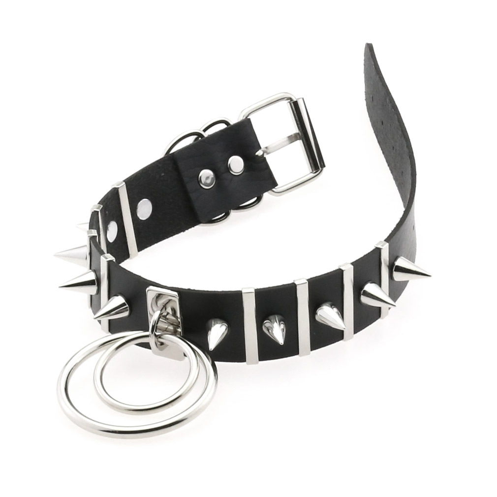 Büyük sivri gerdanlık deri yak - Goth Punk Spike Choker incelemesi ve fiyatı
