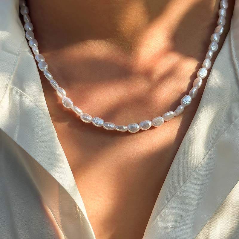 Kadınlar için yeni moda basit  - Pearl Choker Necklace Vintage incelemesi ve fiyatı