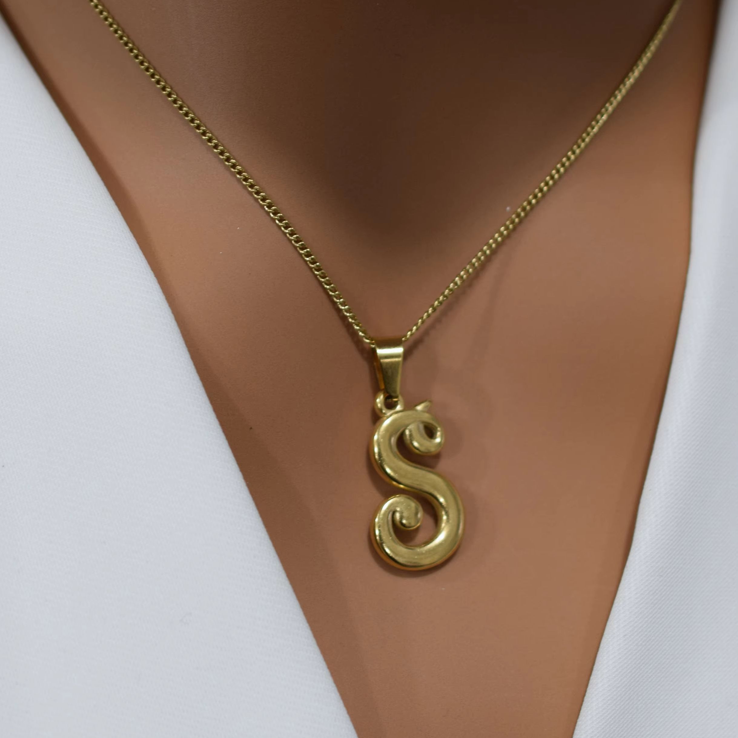 18 Ayar Altın Kaplama Paslanma - Initial Letter Necklace 18K Gold incelemesi ve fiyatı