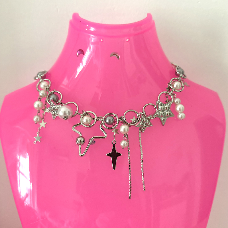Y2K takı inci ekleme yıldız zi - Pearl Choker Necklace Vintage incelemesi ve fiyatı