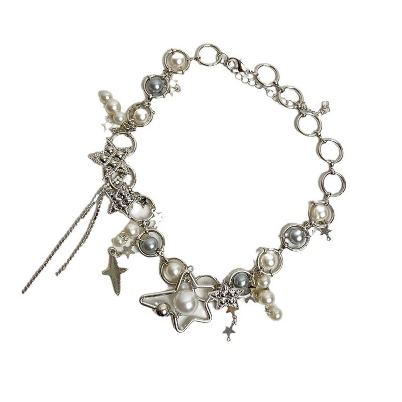 Y2K takı inci ekleme yıldız zi - Pearl Choker Necklace Vintage incelemesi ve fiyatı